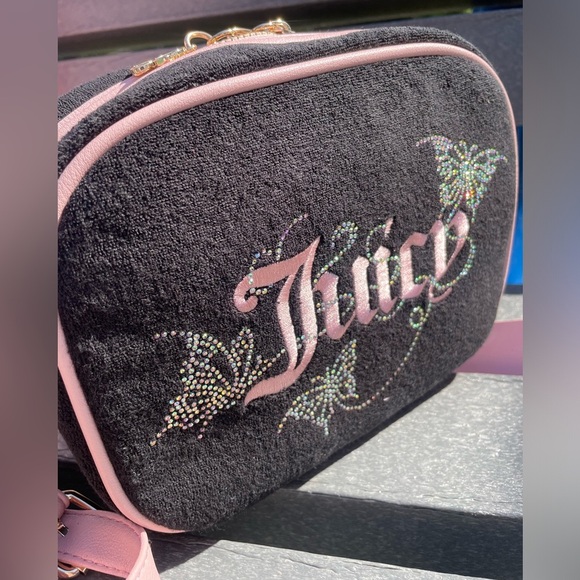 Juicy Couture Bag, Juicy Couture crossbody Bag,Juicy Couture Black and Pink Bag. - Picture 3 of 13
